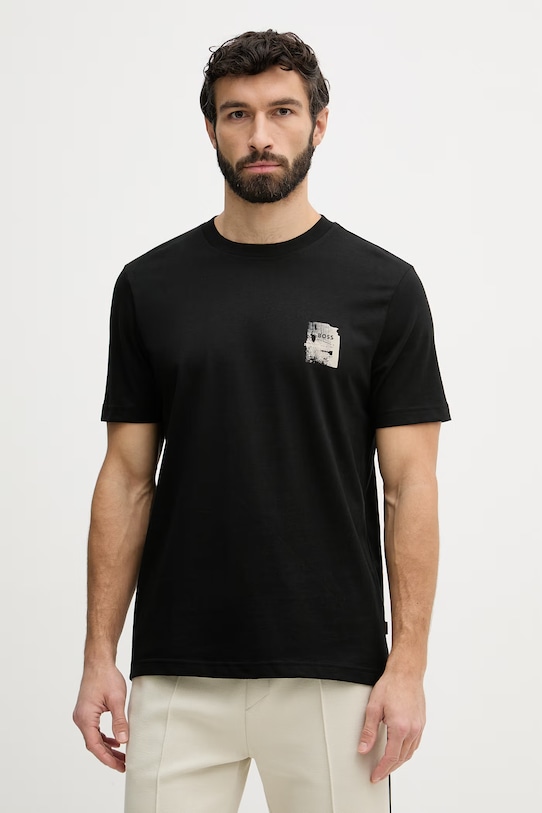 Ρούχα BOSS Orange t-shirt Γυναικείο βαμβακερό 50561854 μαύρο