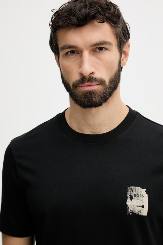 BOSS Orange t-shirt Γυναικείο βαμβακερό 50561854 μαύρο