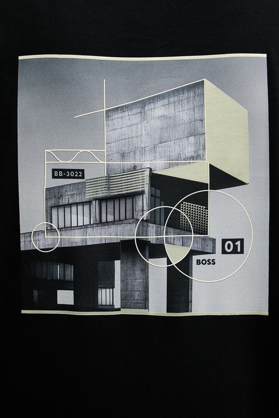 BOSS Orange тениска мъжка памучна 50561855 черен