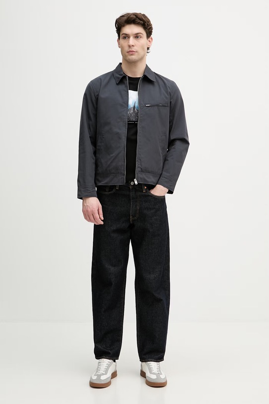 BOSS Orange T-shirt męski bawełniany 50561861 czarny SS26