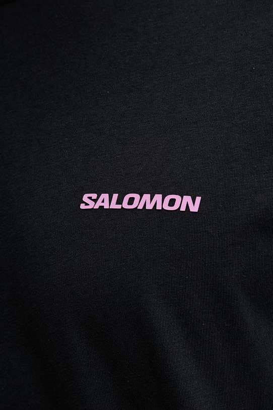 Salomon t-shirt bawełniany LC2832700 czarny