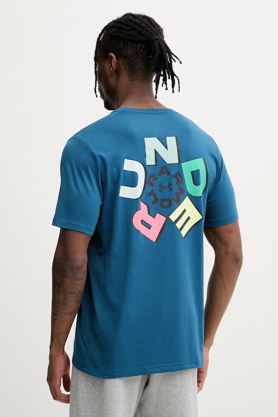 Under Armour t-shirt męski z bawełną Radial granatowy 6009264