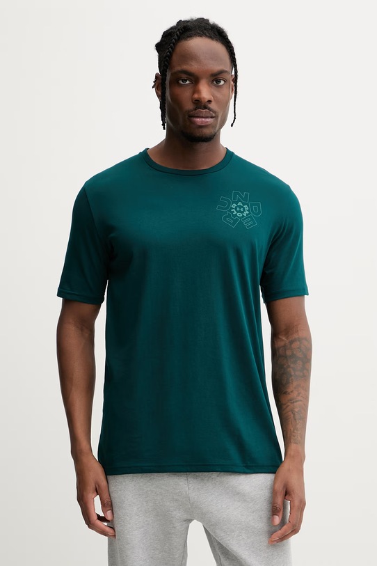 Odzież Under Armour t-shirt męski z bawełną Radial 6009264 zielony