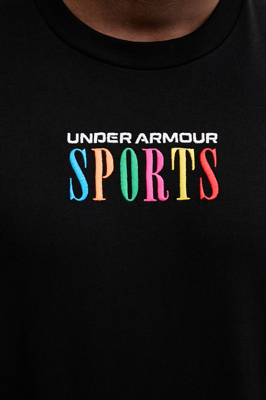 Under Armour t-shirt męski z bawełny HWT SPORTS 6009268 czarny