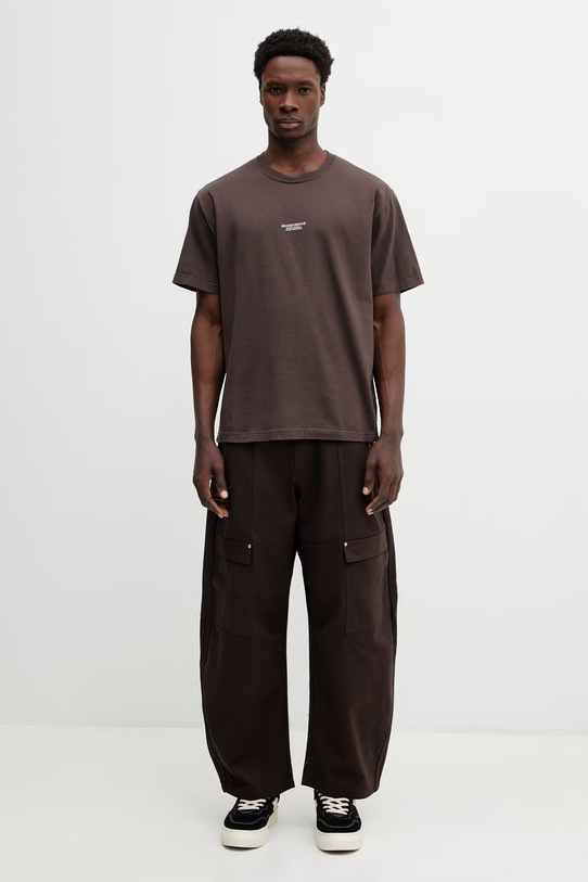 Бавовняна футболка NEIGHBORHOOD TEE SS.12 252PCNH.ST12 коричневий