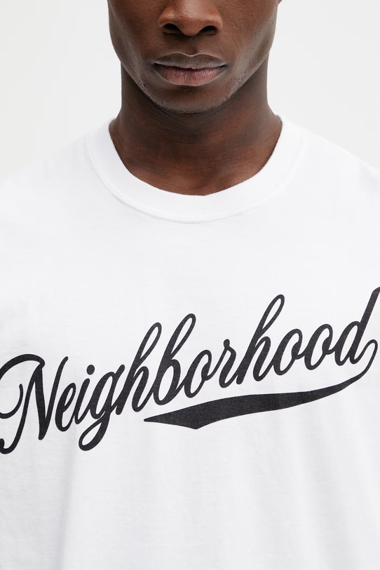 NEIGHBORHOOD t-shirt bawełniany TEE SS.2 biały 252PCNH.ST02