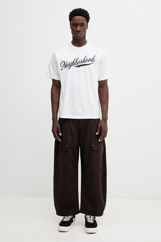 NEIGHBORHOOD t-shirt bawełniany TEE SS.2 252PCNH.ST02 biały