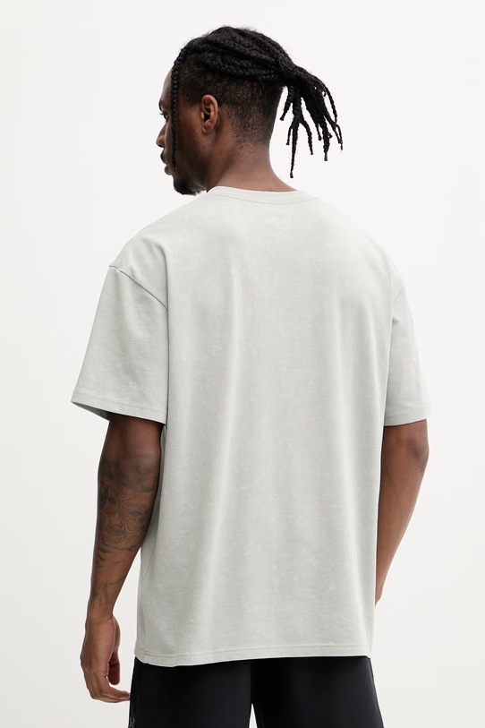 Odzież Under Armour t-shirt męski z bawełną 1389147 szary