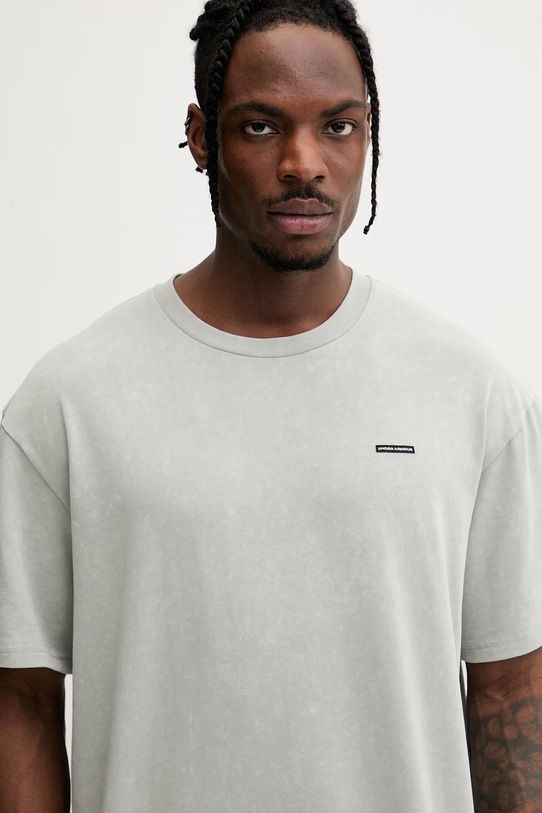 Under Armour t-shirt męski z bawełną szary 1389147