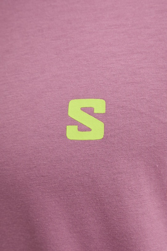 Salomon t-shirt bawełniany LC2844900 różowy
