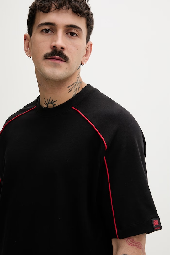 HUGO футболка для мужчин Dorox_RB чёрный 50559676