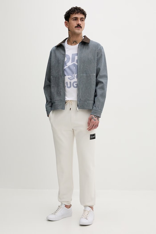 HUGO T-shirt ανδρικό βαμβακερό Dlix_RB 50559696 λευκό SS26