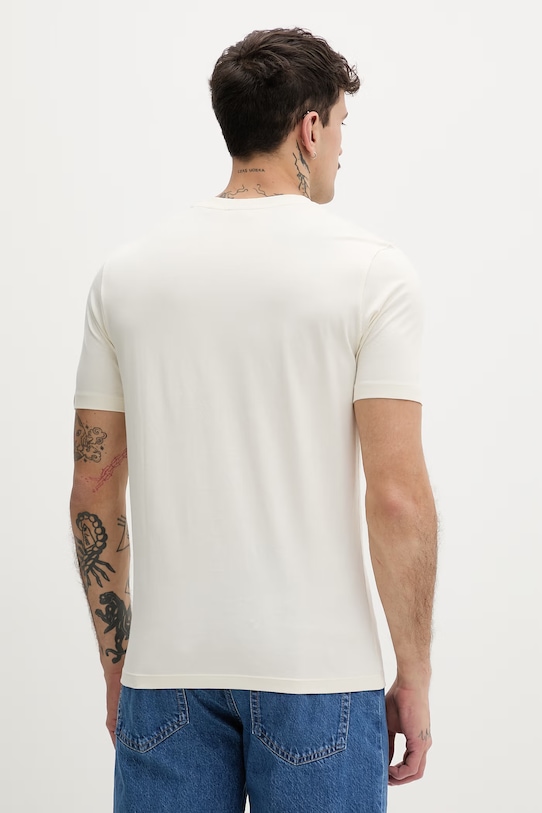 Odzież HUGO t-shirt męski bawełniany Dlix_RB 50559696 beżowy