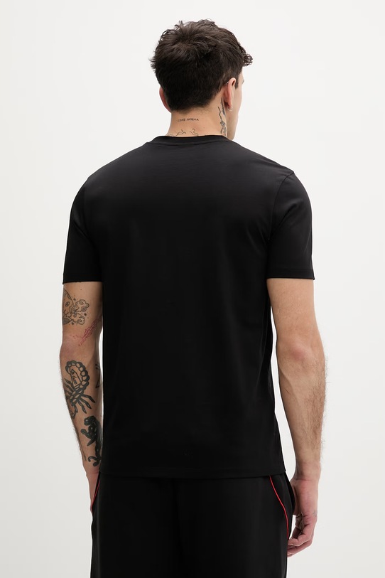 Ρούχα HUGO t-shirt ανδρικό βαμβακερό Dlix_RB 50559696 μαύρο
