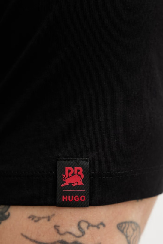 HUGO t-shirt ανδρικό βαμβακερό Dlix_RB 50559696 μαύρο