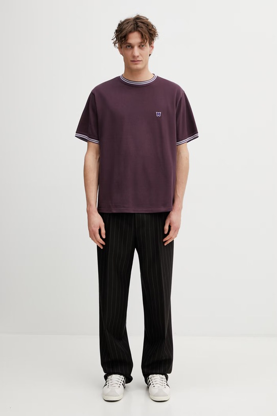 Needles t-shirt SX443 fioletowy