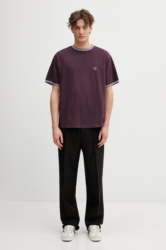 Needles t-shirt SX443 fioletowy