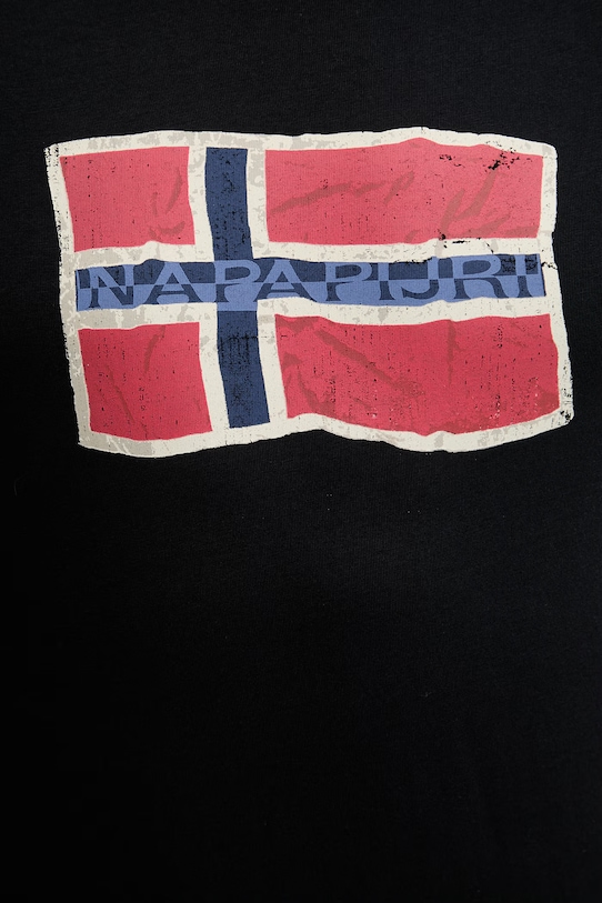 Napapijri t-shirt bawełniany MAHSA NP0A4FZB9411 czarny