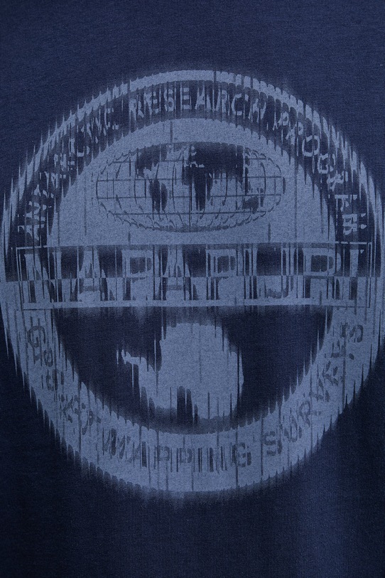 Napapijri t-shirt męski bawełniany MAHSA NP0A4FZBB2Q1 granatowy