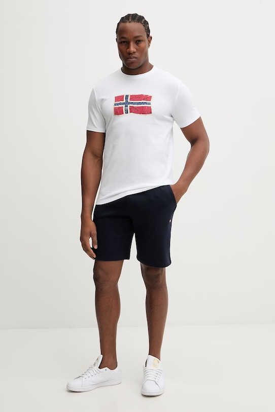 Napapijri t-shirt bawełniany MAHSA NP0A4FZBFX11 biały SS26