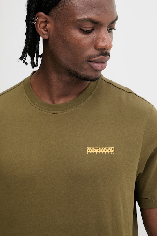 Napapijri t-shirt bawełniany FLINT zielony NP0A4FZZG3A1