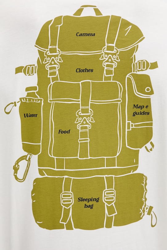 Napapijri t-shirt bawełniany FLINT NP0A4FZZN1A1 beżowy