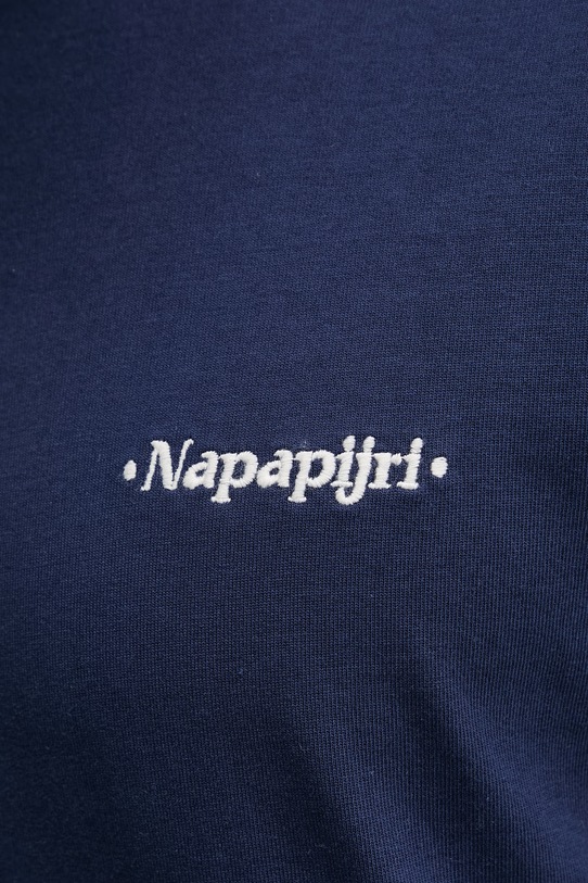Napapijri t-shirt bawełniany FLUORITE NP0A4G2FB2Q1 granatowy