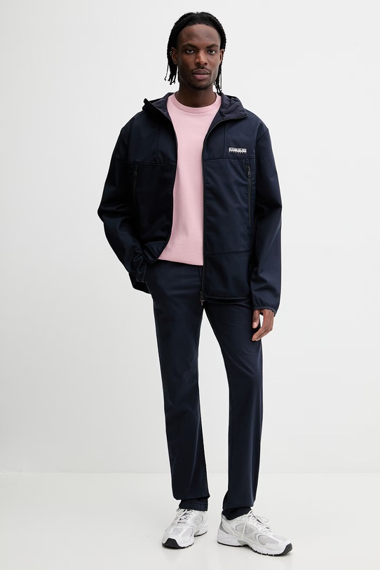 Napapijri t-shirt bawełniany FLUORITE NP0A4G2FP1T1 różowy SS26