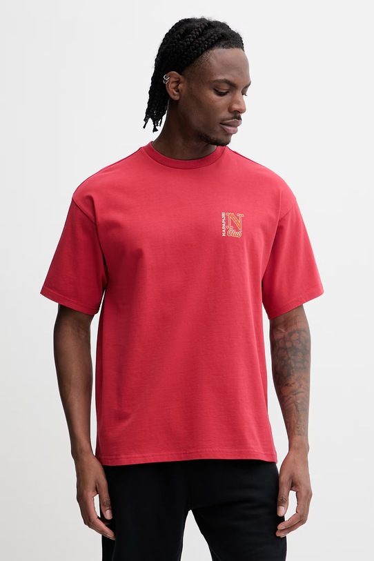 Odzież Napapijri t-shirt bawełniany FLUORITE NP0A4G2FRAQ1 czerwony