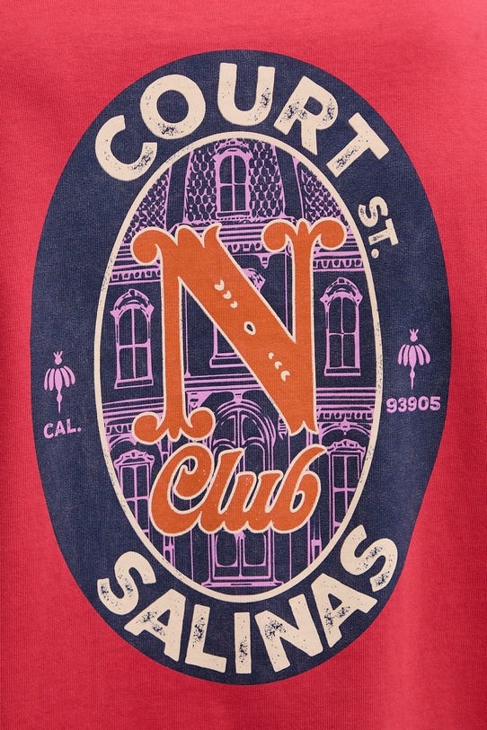 Napapijri t-shirt bawełniany FLUORITE NP0A4G2FRAQ1 czerwony