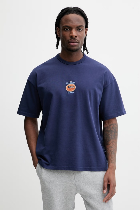 Napapijri t-shirt bawełniany KROUS aplikacja granatowy NP0A4G3SB2Q1