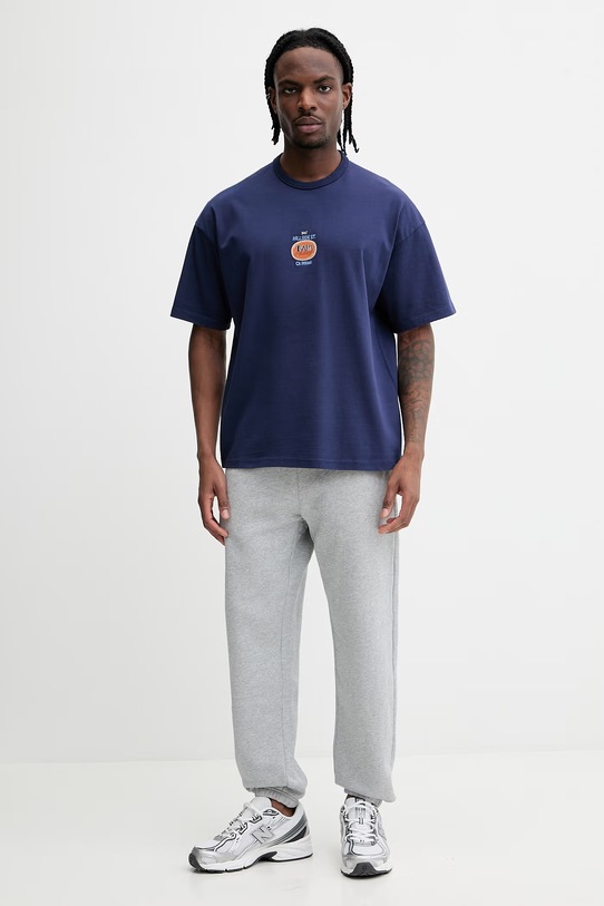 Napapijri t-shirt bawełniany KROUS NP0A4G3SB2Q1 granatowy SS26