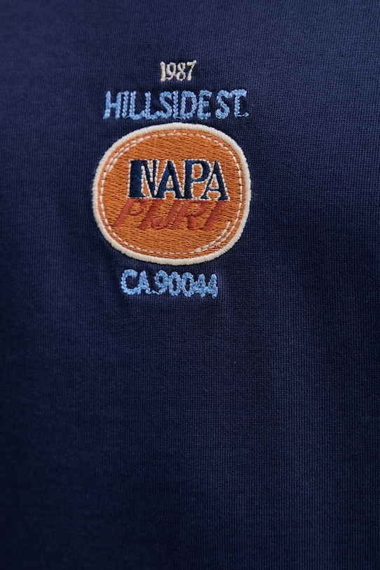 Napapijri t-shirt bawełniany KROUS NP0A4G3SB2Q1 granatowy