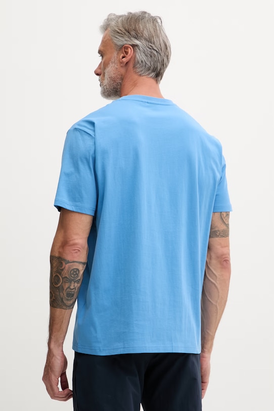 Odzież Napapijri T-shirt męski bawełniany SALIS NP0A4H8DB9A1 niebieski