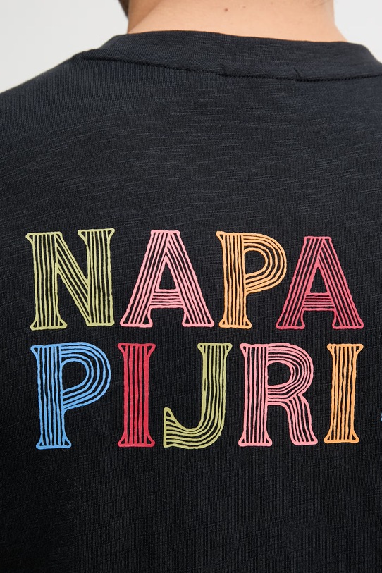Napapijri футболка для мужчин из хлопка S-ELIOR NP0A4HZY9411 чёрный