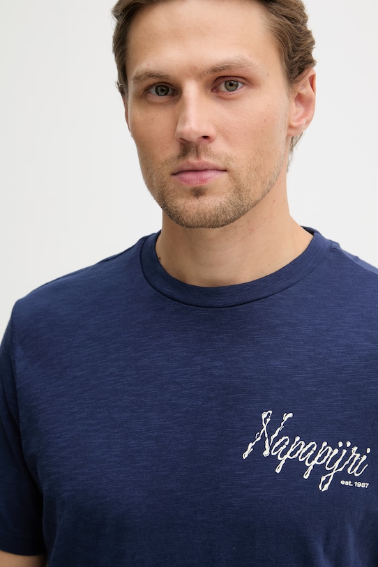Napapijri T-shirt męski bawełniany S-ELIOR granatowy NP0A4HZYB2Q1