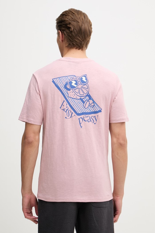 Napapijri T-shirt męski bawełniany S-ELIOR różowy NP0A4HZYP1T1