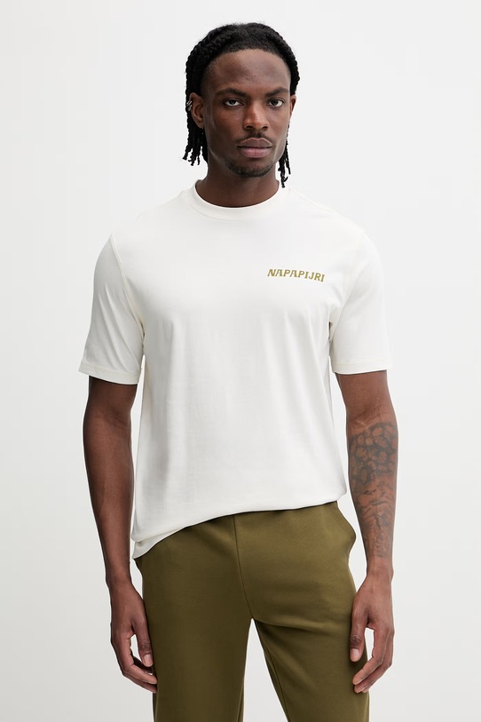 Odzież Napapijri t-shirt bawełniany S-SOL NP0A4I13FX11 beżowy