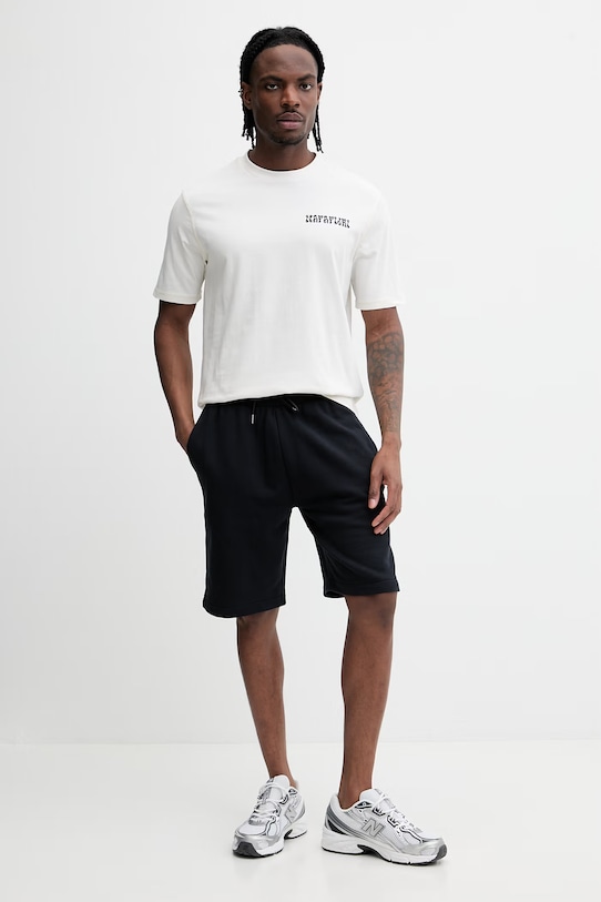 Napapijri t-shirt bawełniany S-SOL NP0A4I13N1A1 beżowy SS26