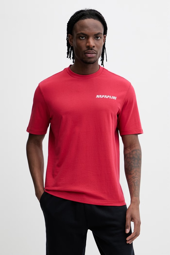 Odzież Napapijri t-shirt bawełniany S-SOL NP0A4I13RAQ1 czerwony