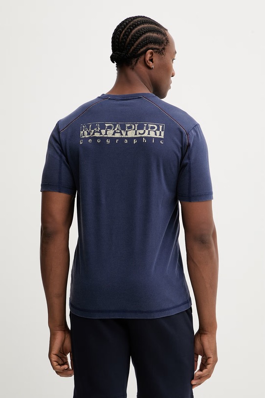 Odzież Napapijri t-shirt bawełniany REFLECT NP0A4ICLB2Q1 granatowy