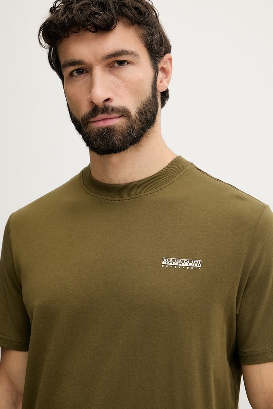 Napapijri t-shirt męski bawełniany SMALL BOX zielony NP0A88TRG3A1