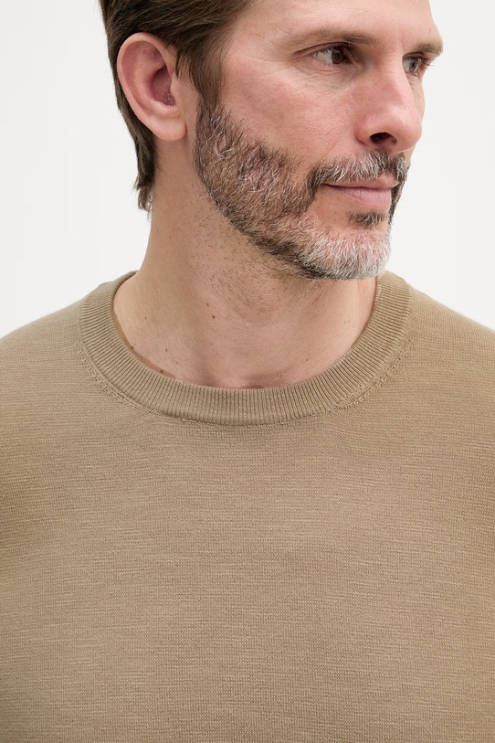 Joop! t-shirt męski bawełniany beżowy 30101531