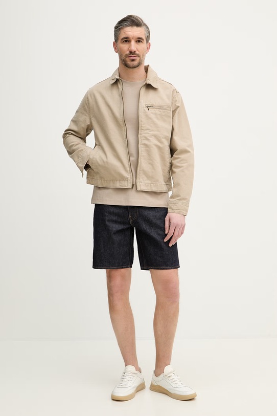 Joop! t-shirt bawełniany 30101979 brązowy SS26