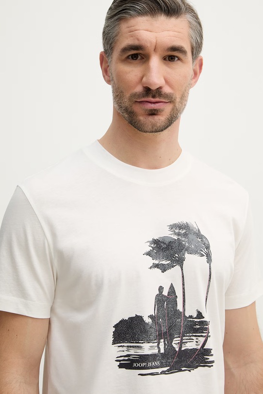 Joop! t-shirt bawełniany beżowy 30101983