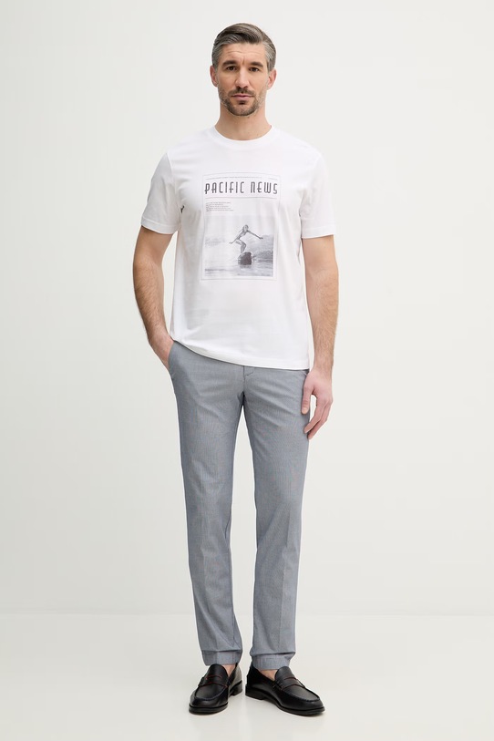 Joop! t-shirt bawełniany 30101984 biały SS26