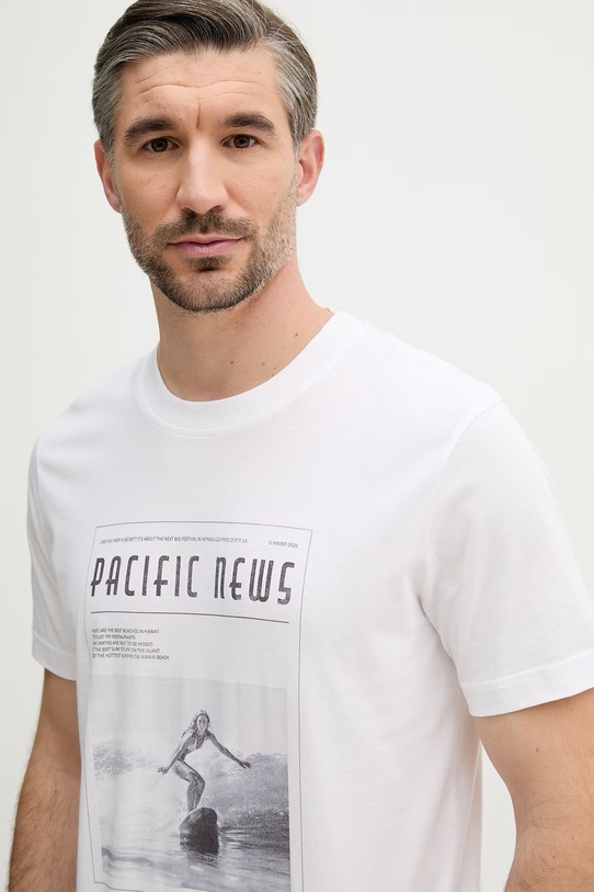 Joop! t-shirt bawełniany biały 30101984