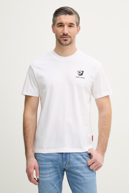 Joop! t-shirt bawełniany bawełna biały 30101987
