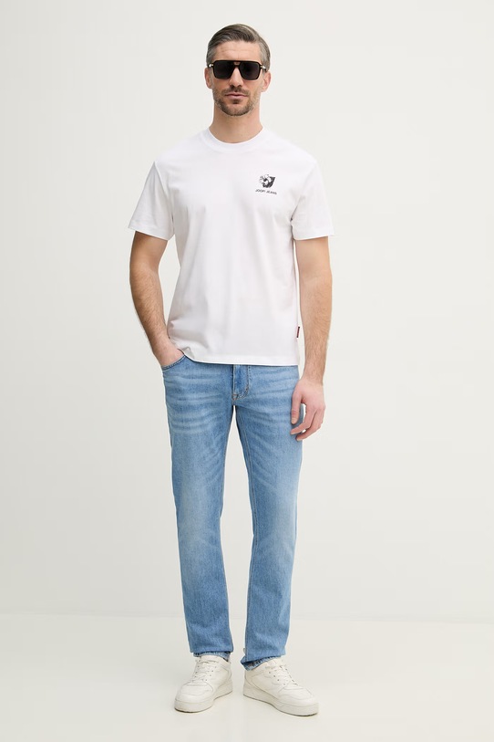 Joop! t-shirt bawełniany 30101987 biały SS26