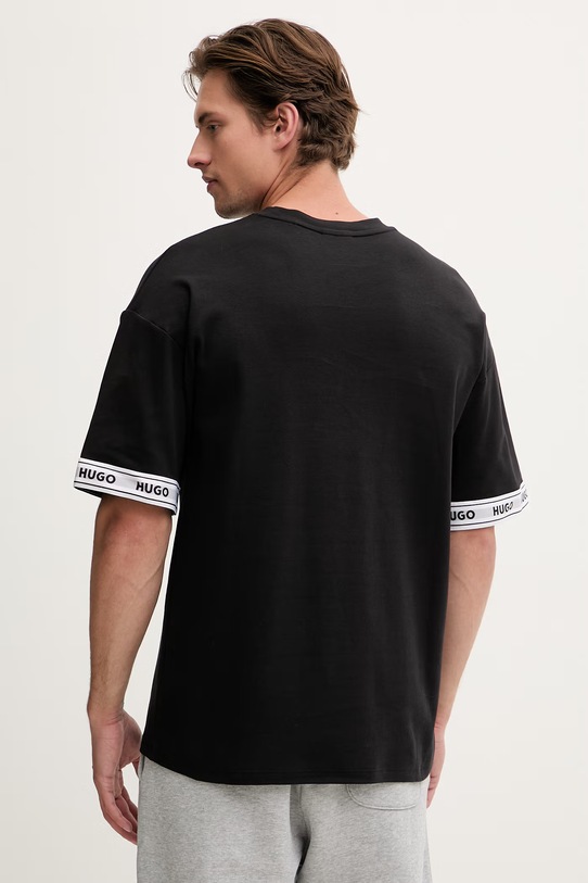 Oblečenie HUGO lounge tričko pánske bavlnené s elastanom TADE T-SHIRT 50559725 čierna